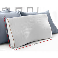 Giselle Memory Foam Pillow Neck Pillows Contour Rebound Pain Relief Support Bedding Kings Warehouse 