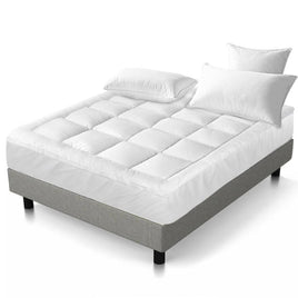 Giselle Queen Mattress Topper Bamboo Fibre Pillowtop Protector Bedding Kings Warehouse 
