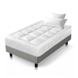 Giselle Single Mattress Topper Bamboo Fibre Pillowtop Protector Bedding Kings Warehouse 