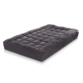 Giselle Single Mattress Topper Pillowtop 1000GSM Charcoal Microfibre Bamboo Fibre Filling Protector Kings Warehouse 