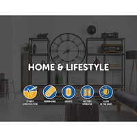 Glow In Dark Wall Clock Luminous Quartz Wooden Non Ticking Home Decor 12''/30cm Kings Warehouse 