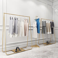 Gold Clothing Retail Shop Commercial Garment Display Rack Kings Warehouse 