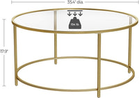 Gold Glass Table with Golden Iron Frame Stable and Robust Tempered Glass living room Kings Warehouse 