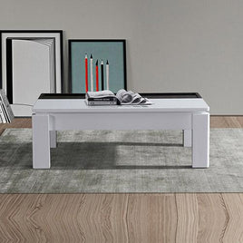 Grandora Coffee Table Black & White Glossy Colour Living Room Kings Warehouse 