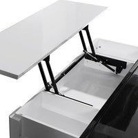 Grandora Coffee Table Black & White Glossy Colour Living Room Kings Warehouse 