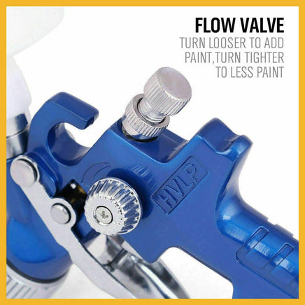 Gravity Mini HVLP Spray Gun 125mL 0.8mm Air Nozzle Low Pressure Painting Sprayer Kings Warehouse 