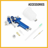 Gravity Mini HVLP Spray Gun 125mL 0.8mm Air Nozzle Low Pressure Painting Sprayer Kings Warehouse 