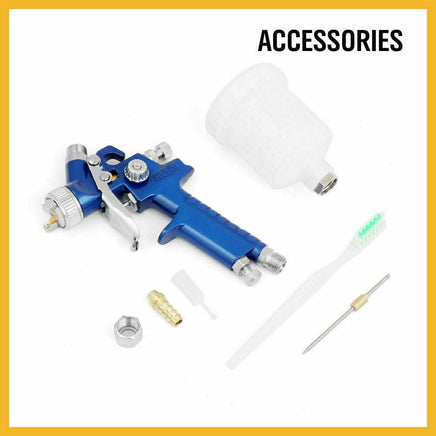 Gravity Mini HVLP Spray Gun 125mL 0.8mm Air Nozzle Low Pressure Painting Sprayer Kings Warehouse 