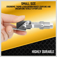 Grease Gun Coupler Quick Release & Lock 1/8  NPT Rated 10,000 PSI Storage Case Kings Warehouse 