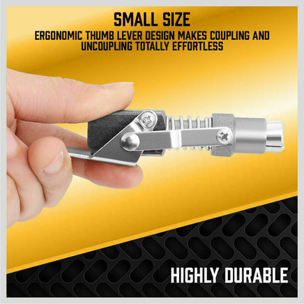 Grease Gun Coupler Quick Release & Lock 1/8  NPT Rated 10,000 PSI Storage Case Kings Warehouse 