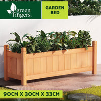 Greenfingers Garden Bed Raised Wooden Planter Outdoor Box Vegetables 90x30x33cm garden supplies Kings Warehouse 