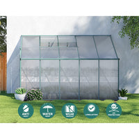 Greenfingers Greenhouse Aluminium Green House Garden Shed Polycarbonate 3x1.27M Green Houses Kings Warehouse 