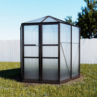 Greenhouse Aluminium 240x211x232 cm Green House Polycarbonate Shed Kings Warehouse 