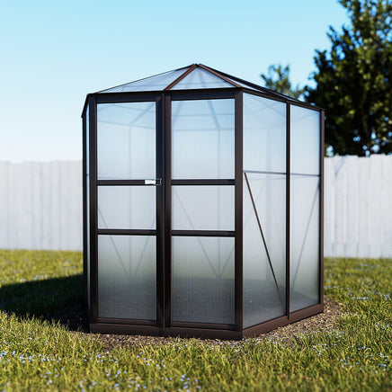 Greenhouse Aluminium 240x211x232 cm Green House Polycarbonate Shed Kings Warehouse 