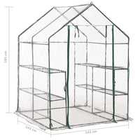 Greenhouse with 8 Shelves 143x143x195 cm Kings Warehouse 