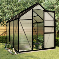 Greenhouse with Base Frame Anthracite Aluminium 3.61 m² Kings Warehouse 