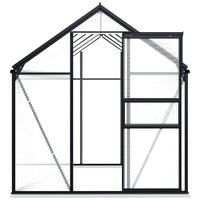 Greenhouse with Base Frame Anthracite Aluminium 5.89 m² Kings Warehouse 