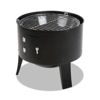 Grillz 3-in-1 Charcoal BBQ Smoker - Black Kings Warehouse 