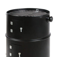 Grillz 3-in-1 Charcoal BBQ Smoker - Black Kings Warehouse 