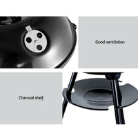 Grillz Charcoal BBQ Smoker Drill Outdoor Camping Patio Wood Barbeque Steel Oven Kings Warehouse 
