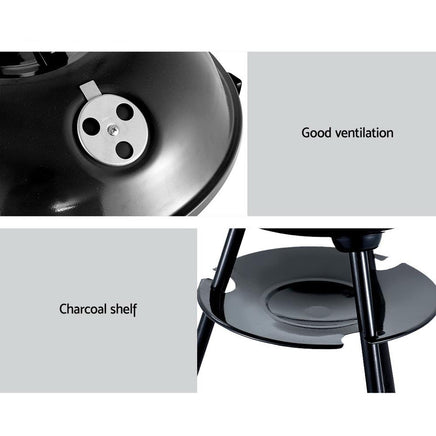 Grillz Charcoal BBQ Smoker Drill Outdoor Camping Patio Wood Barbeque Steel Oven Kings Warehouse 
