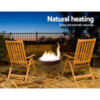 Grillz Fire Pit Outdoor Heater Charcoal Rustic Burner Steel Fireplace 70CM Grillz Kings Warehouse 