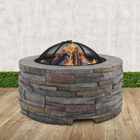 Grillz Fire Pit Outdoor Table Charcoal Fireplace Garden Firepit Heater New Arrivals Kings Warehouse 