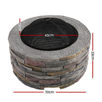 Grillz Fire Pit Outdoor Table Charcoal Fireplace Garden Firepit Heater New Arrivals Kings Warehouse 