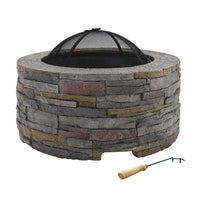 Grillz Fire Pit Outdoor Table Charcoal Fireplace Garden Firepit Heater New Arrivals Kings Warehouse 