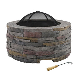Grillz Fire Pit Outdoor Table Charcoal Fireplace Garden Firepit Heater New Arrivals Kings Warehouse 