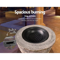 Grillz Fire Pit Outdoor Table Charcoal Fireplace Garden Firepit Heater New Arrivals Kings Warehouse 
