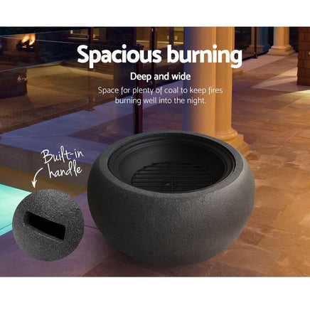 Grillz Outdoor Portable Fire Pit Bowl Wood Burning Patio Oven Heater Fireplace Grillz Kings Warehouse 