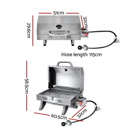 Grillz Portable Gas BBQ Grill Heater KingsWarehouse 