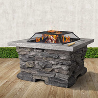 Grillz Stone Base Outdoor Patio Heater Fire Pit Table Home & Garden > Firepits Kings Warehouse 