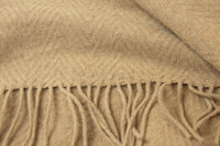 Hampton Throw - Merino Wool Blend - Camel Kings Warehouse 