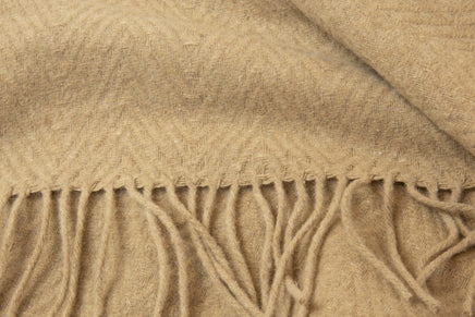 Hampton Throw - Merino Wool Blend - Camel Kings Warehouse 