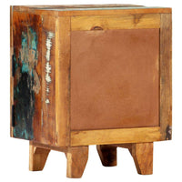 Hand Carved Bedside Cabinet 40x30x50 cm Solid Reclaimed Wood FALSE Kings Warehouse 