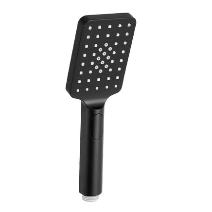 Handheld Shower Head 3.1'' High Pressure 3 Spray Modes Square Black Kings Warehouse 