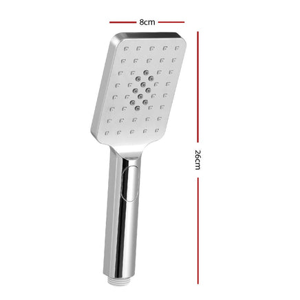 Handheld Shower Head 3.1'' High Pressure 3 Spray Modes Square Chrome Kings Warehouse 