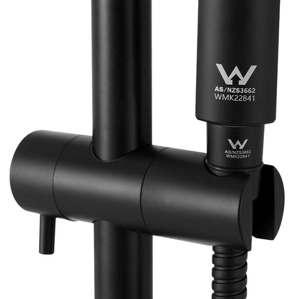 Handheld Shower Head Wall Holder 4.7'' High Pressure Adjustable 3 Modes Black Kings Warehouse 