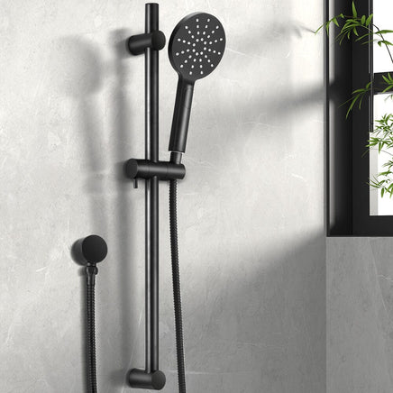 Handheld Shower Head Wall Holder 4.7'' High Pressure Adjustable 3 Modes Black Kings Warehouse 