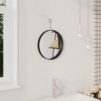 Hanging Mirror with Hook Black 30 cm Kings Warehouse 