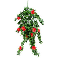 Hanging Red Rose Stem UV 85cm Home & Garden > Artificial Plants Kings Warehouse 