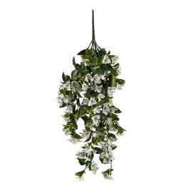 Hanging White Artificial Bougainvillea Plant UV Resistant 90cm Garden Kings Warehouse