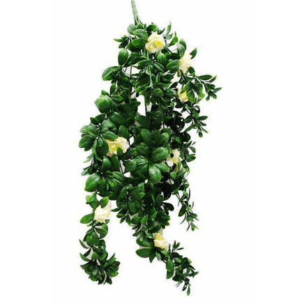 Hanging White Rose Stem UV 85cm Kings Warehouse 