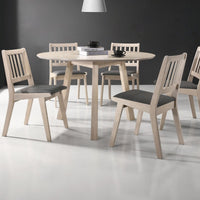 Harriette White Washed Oak Finish Dining Chair Set of 2 dining Kings Warehouse 