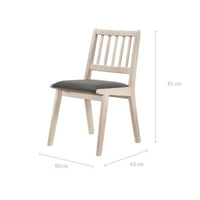 Harriette White Washed Oak Finish Dining Chair Set of 2 dining Kings Warehouse 
