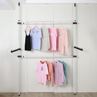 Heavy Duty Adjust Clothes Rail Storage Garment Shelf Hanging Display Stand Rack bedroom furniture Kings Warehouse 