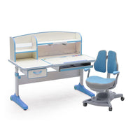 Height Adjustable Children Kids Ergonomic Study Desk Chair Set 120cm Blue AU Baby & Kids Kings Warehouse 