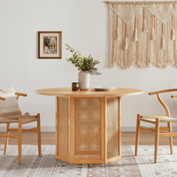 Hendrix 4 Seater Round Rattan Dining Table dining Kings Warehouse 